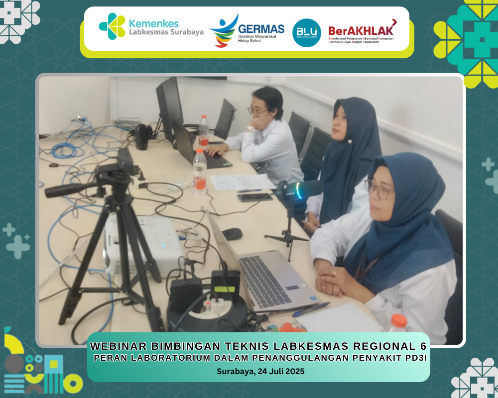Webinar Bimtek Labkesmas Reg 6 Bahas Peran Laboratorium dalam Penanggulangan Penyakit PD3I